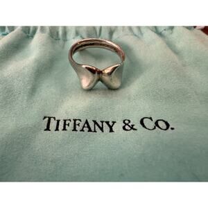 TIFFANY & CO ELSA PERETTI RARE Curvy Wave Abstract 925 STERLING Ring Sz 6